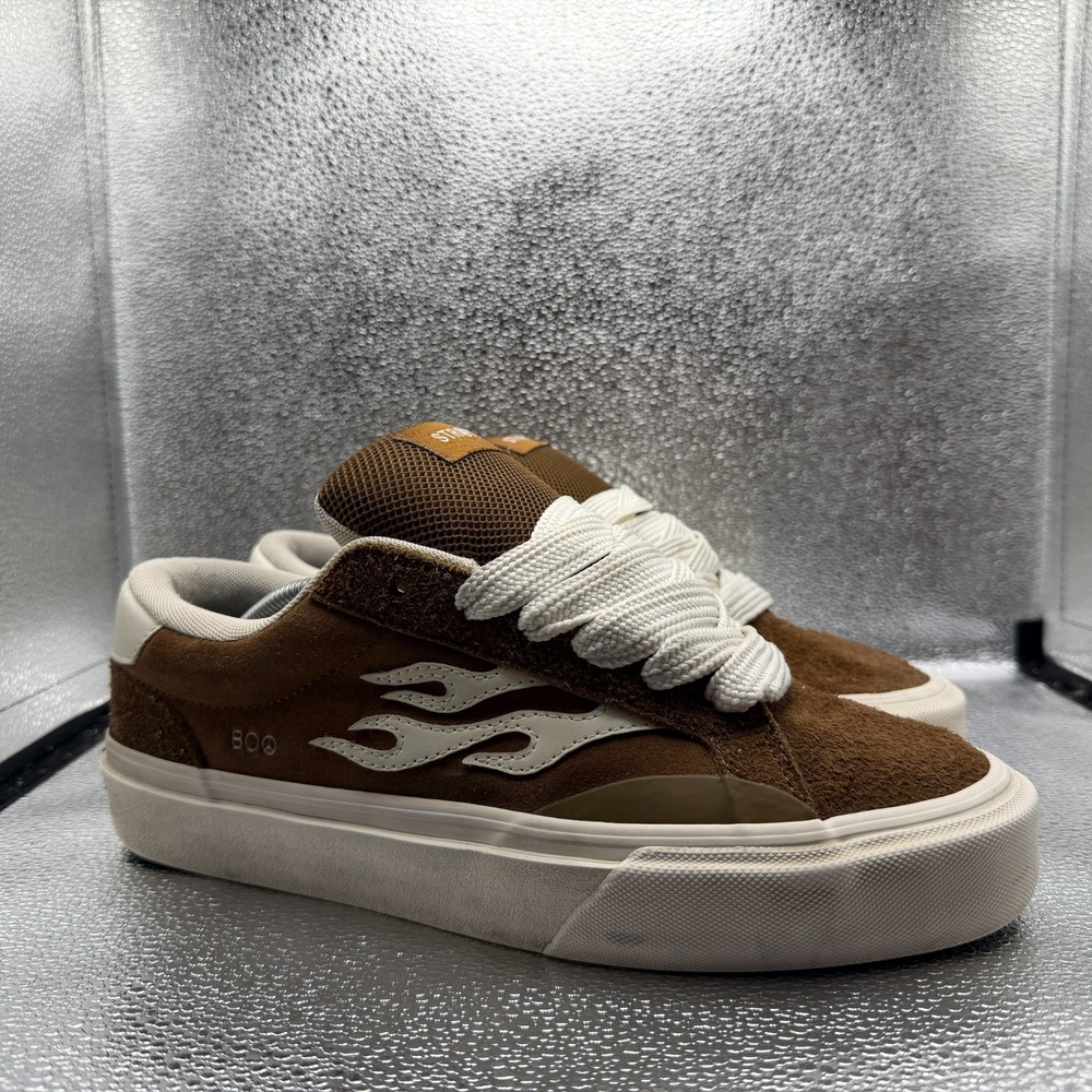 Size M12/W14 Straye Logan Puff Boo Johnson Brown Unisex Suede Sneaker Shoes